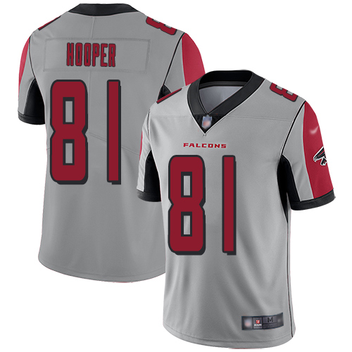 Atlanta Falcons Limited Silver Men Austin Hooper Jersey NFL Football #81 Inverted Legend->nfl t-shirts->Sports Accessory